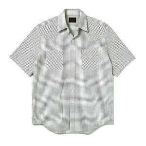 4/$20 Plains Western Wear Short Sleeve Pearl Snap Plaid Shirt Large